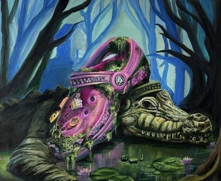 Swamp Croc · oil