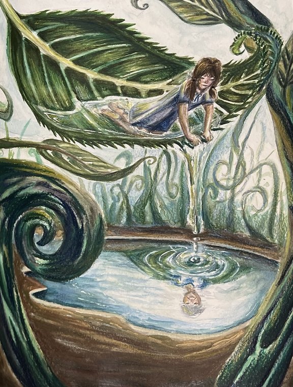Leaf Pool · watercolour