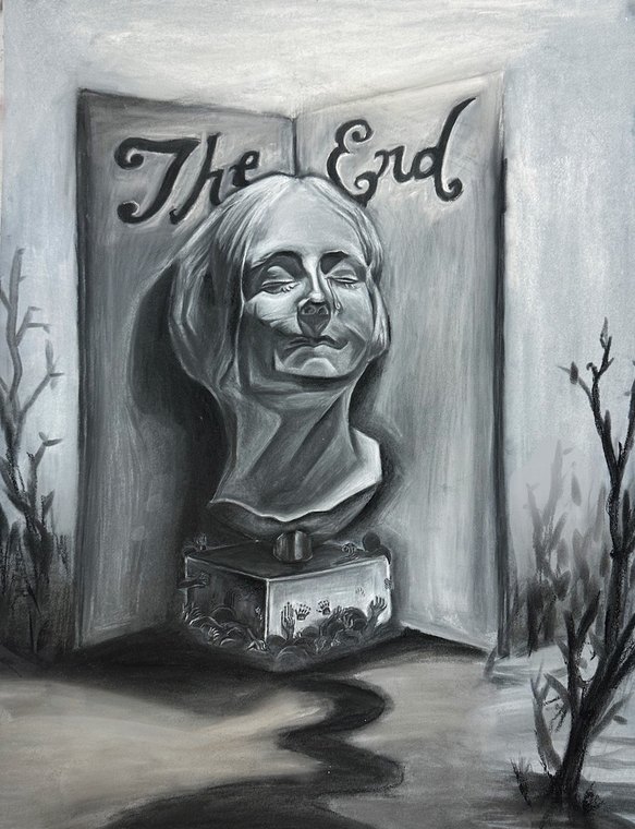 The End · charcoal